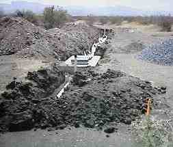 Our septic system being installed