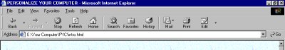 Top of screen